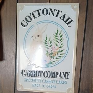 Cottontail Carrot Company Tin Sign